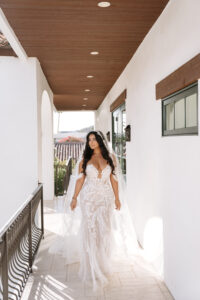 Bride in wedding dress