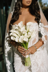 Bride with bouquet